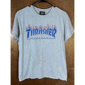 Vintage Thrasher Magazine Classic Flame Short Sleeve Shirt Medium M‎